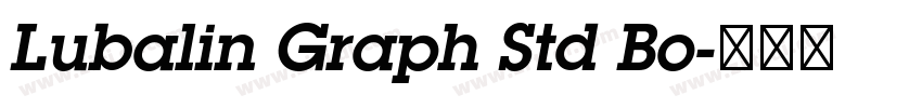 Lubalin Graph Std Bo字体转换